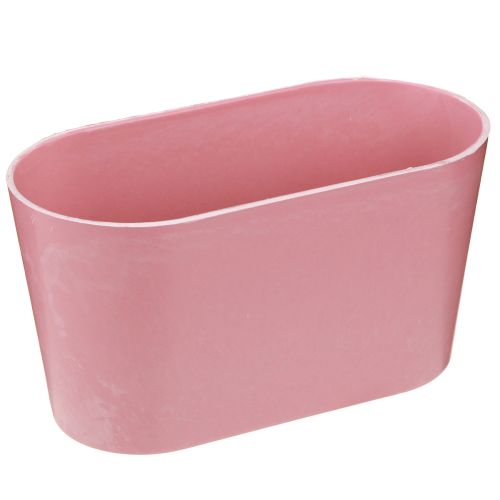 Tigela para plantas oval rosa decorativa tigela de plástico 20 × 10 × 11 cm 3 unidades