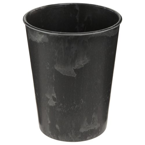 Vaso de plástico antracite Ø13cm Alt.16,5cm 4 unidades