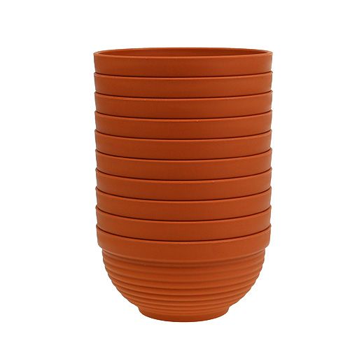 Itens R-tigela de plástico terracota Ø13cm, 10 unid.