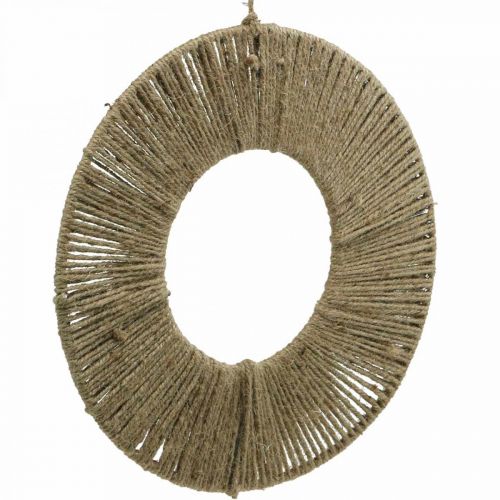 Itens Anel coberto, decoração de verão, anel decorativo para pendurar, cores naturais estilo boho, prata Ø29,5cm