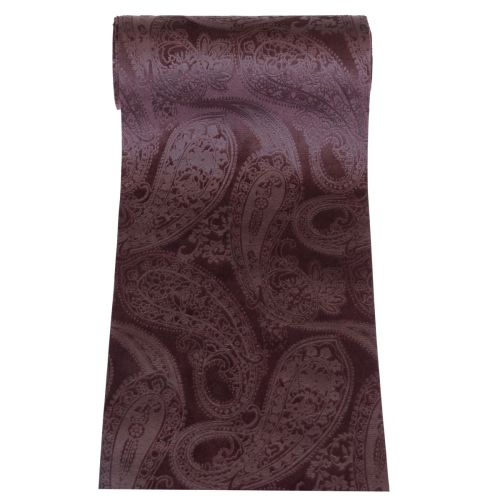 Itens Corredor de mesa de fita de veludo, fita roxa de mesa, padrão paisley, 150mm, 3m