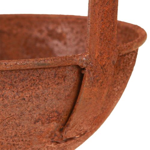 Floristik24 Tigela para plantio de concha decorativa ferrugem Ø12cm 3 unidades