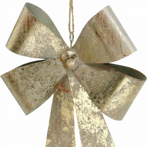 Itens Arco para pendurar, decorações para árvores de Natal, decoração de metal dourado, aparência antiga Alt.23cm L16cm