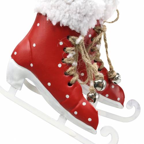 Floristik24 Decorações de árvore de Natal patins de gelo para pendurar vermelho, branco 10,5 × 10cm