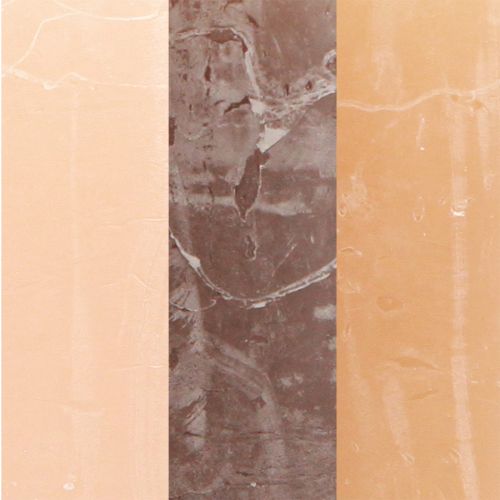 Floristik24 Velas pilar estreitas castanho 3 cores 50x100mm 12 un