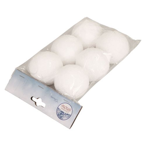 Itens Decoração de bolas de neve cabide decorativo neve artificial Ø7,5cm 6 un