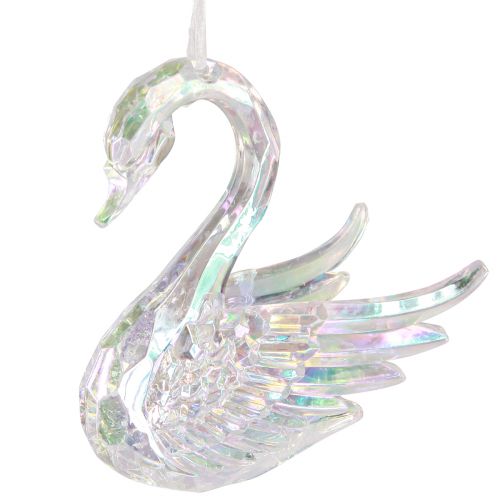 Itens Figuras decorativas de Natal de cisne em acrílico 8,5x4x10cm 3 unidades