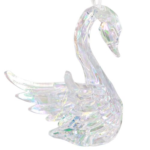 Itens Figuras decorativas de Natal de cisne em acrílico 8,5x4x10cm 3 unidades