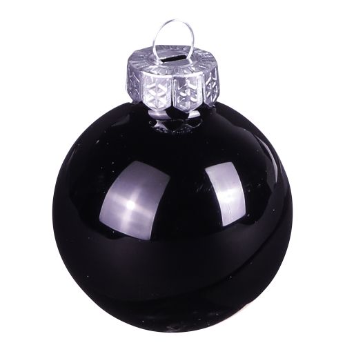 Itens Bolas de Natal pretas bolas de vidro Ø4cm 24 un