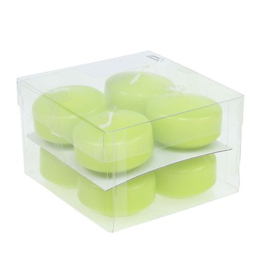 Itens Velas flutuantes verdes 4,5 cm 8 unidades