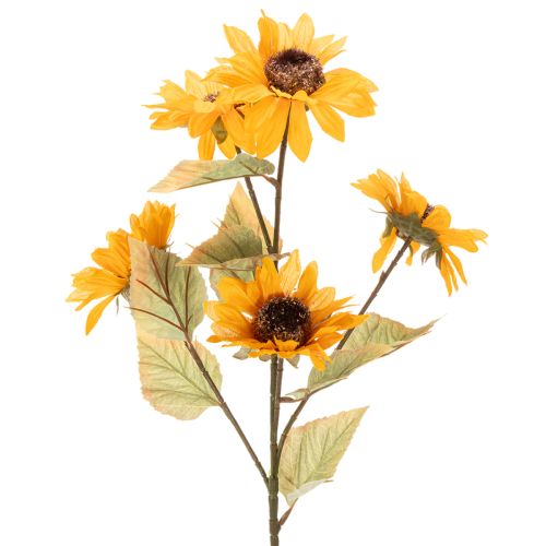 Itens Flor de girassol artificial, decoração realista, 72 cm, 2 peças.