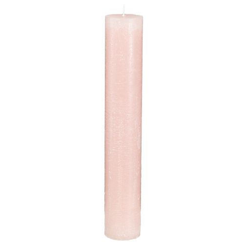 Floristik24 Velas cônicas velas de cor sólida rosa claro 50x300mm 4 un