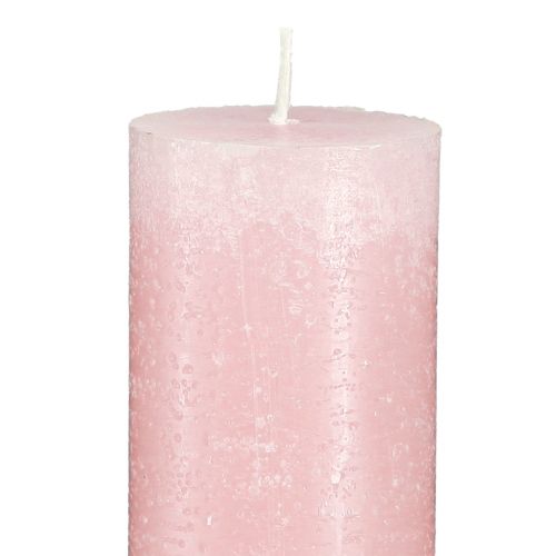 Itens Velas cônicas velas de cor sólida rosa claro 50x300mm 4 un