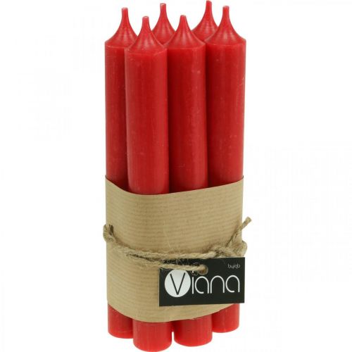 Itens Velas Cônicas Velas Vermelhas Decoração de Velas Natal Ø21/170mm 6 Pcs