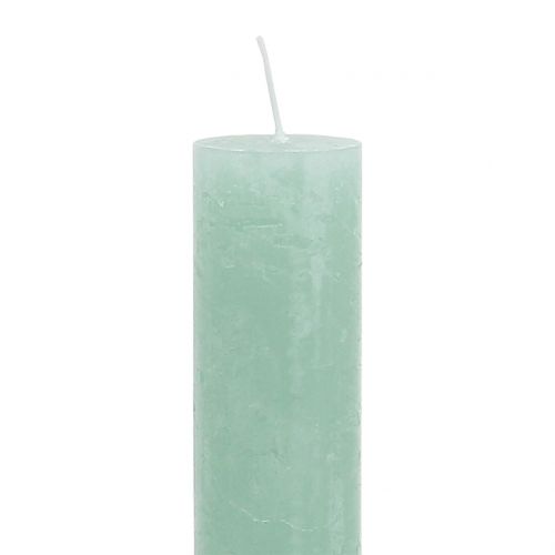 Itens Velas cônicas de cor sólida verde claro 34 mm x 240 mm 4 unidades