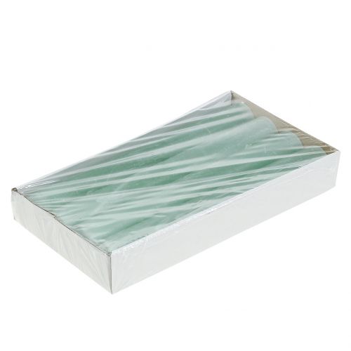 Itens Velas cônicas de cor sólida verde claro 34 mm x 240 mm 4 unidades