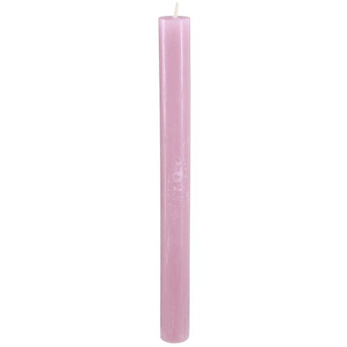 Floristik24 Velas cônicas, velas de cor sólida, rosa velho, 21×240mm, 12 peças