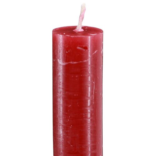 Itens Velas cônicas, velas de cor sólida, vermelho escuro, 21×240mm, 12 peças