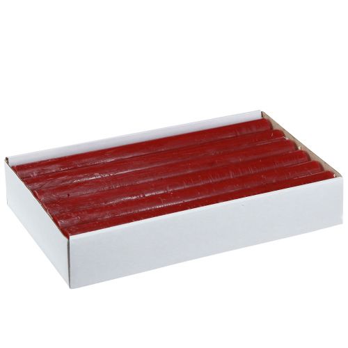 Itens Velas cônicas, velas de cor sólida, vermelho escuro, 21×240mm, 12 peças