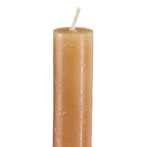 Itens Velas em bastão, velas de cor sólida, caramelo, 21×240mm, 12 peças