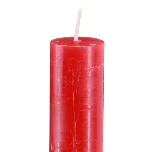 Itens Velas cônicas velas tingidas de vermelho 21×240mm 12 unidades