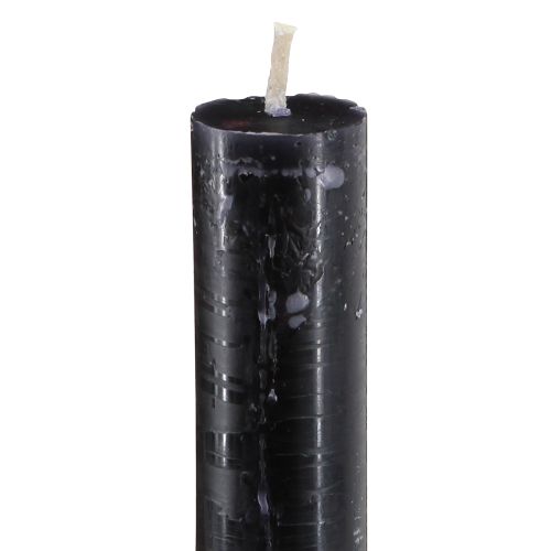 Itens Velas cônicas velas de cor sólida pretas 21×240mm 12 un