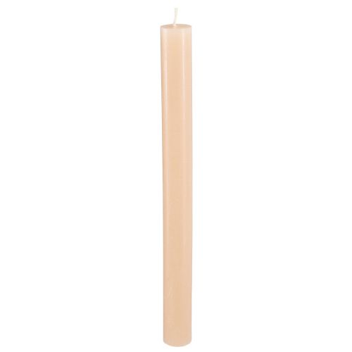 Floristik24 Velas cônicas tingidas de laranja pêssego 21×240mm 12 unidades