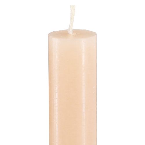 Itens Velas cônicas tingidas de laranja pêssego 21×240mm 12 unidades