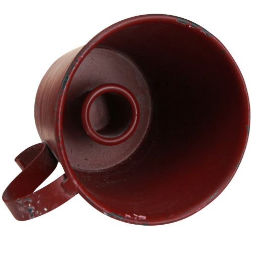 Itens Castiçal cônico copo vintage decorativo vinho tinto Ø9,5cm Alt.8cm 3 unidades