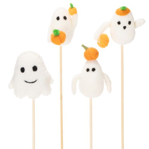 Itens Fantasmas em palitos de madeira, decoração de Halloween, 54 cm, 8 peças