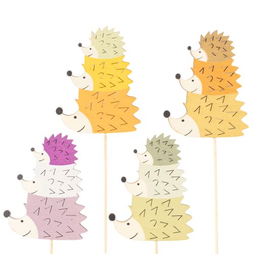 Itens Estacas decorativas para jardim - Família de ouriços coloridos - 34 cm, 12 peças