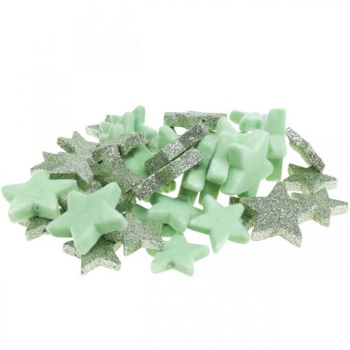 Itens Decoração dispersa estrelas de Natal estrelas espalhadas verdes Ø4/5cm 40 un