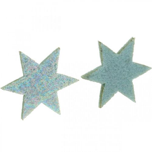 Itens Estrelas decorativas para artesanato Menta espuma auto-adesiva de borracha 4cm 36 unidades