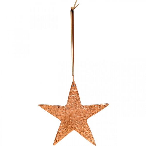 Itens Estrela decorativa para pendurar, decoração do Advento, pingentes de metal cor de cobre 12 × 13 cm 3 unidades