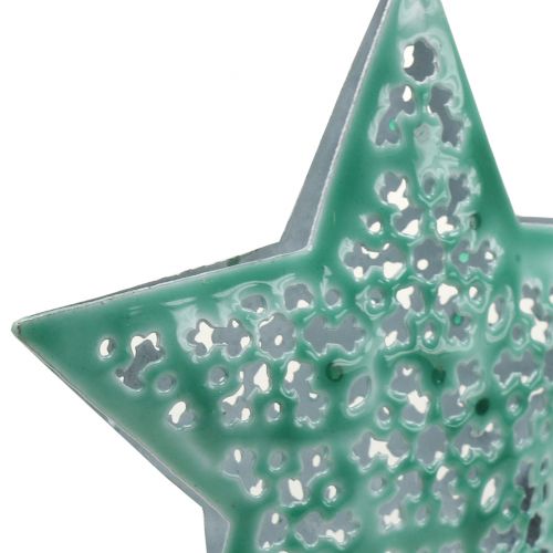 Itens Estrela verde menta para pendurar 9,5 cm 1 peça