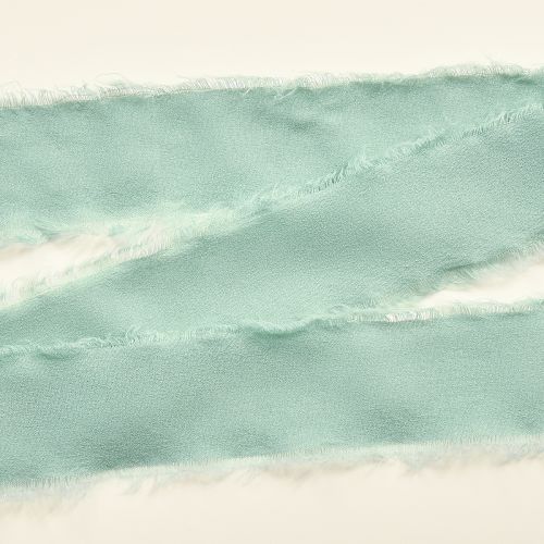 Itens Fita de tecido fita decorativa com franjas verde salva 40mm 15m