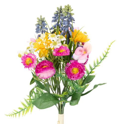 Itens Buquê de flores artificiais, decoração de primavera para sala de estar e escritório, 37 cm