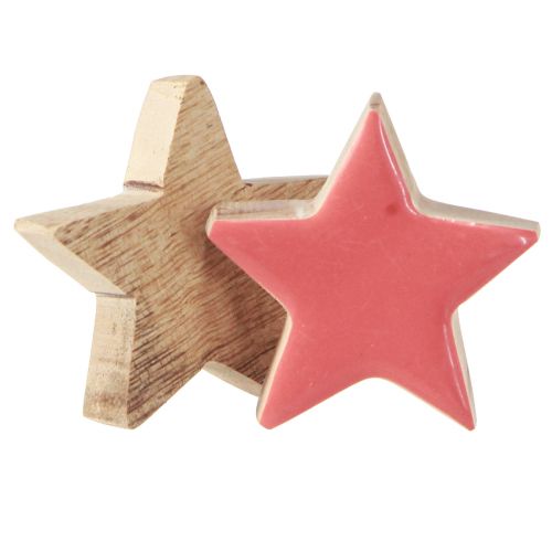 Itens Decoração dispersa estrelas de madeira estrelas manga madeira damasco amarelo 5cm 12 un