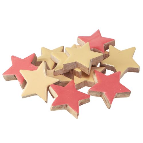 Itens Decoração dispersa estrelas de madeira estrelas manga madeira damasco amarelo 5cm 12 un