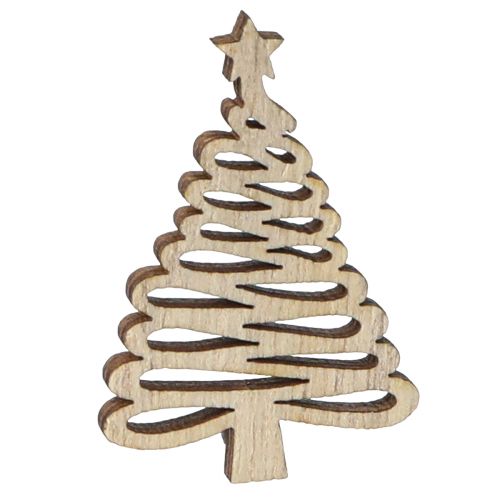 Itens Decoração dispersa árvore de Natal natural 3x4,5cm 72 unidades