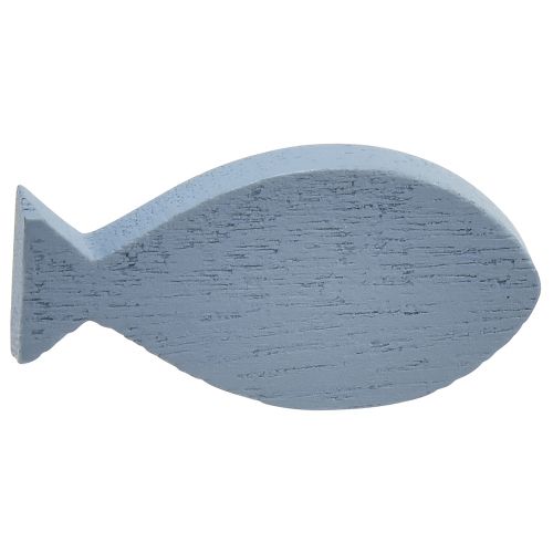 Itens Decoração dispersa decoração em madeira peixe azul branco marítimo 3–8 cm 24 un