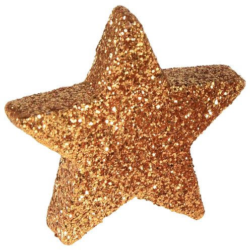 Itens Decoração dispersa estrelas de Natal marrom/laranja Ø4/5cm 40 un