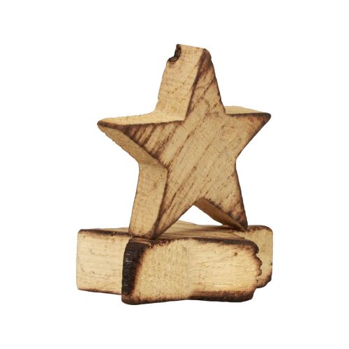 Itens Decoração dispersa estrelas de Natal estrelas de madeira flamejadas Ø4cm 24 un