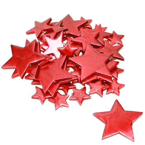 Itens Decoração de estrelas vermelhas para espalhar Ø3/5/7cm – 2ª escolha – 44 unid.