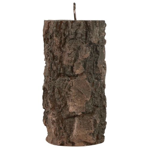 Itens Vela pilar tronco de árvore vela decorativa marrom 130/65mm 1ud