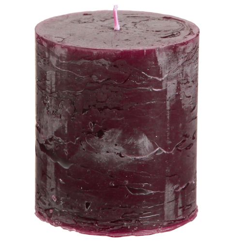 Floristik24 Velas pilar velas bordô cor sólida 70×80mm 4 un