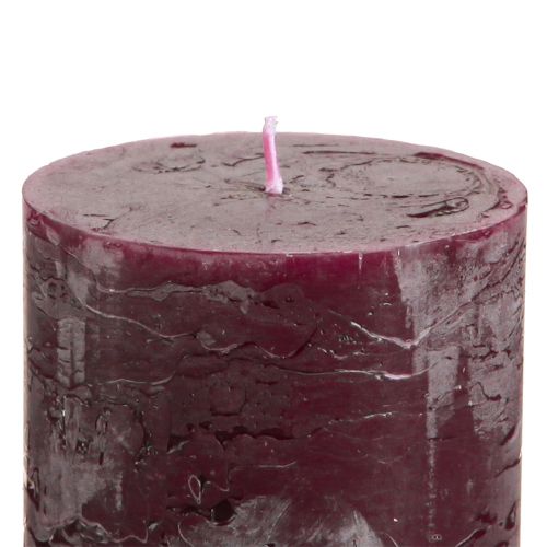 Itens Velas pilar velas bordô cor sólida 70×80mm 4 un