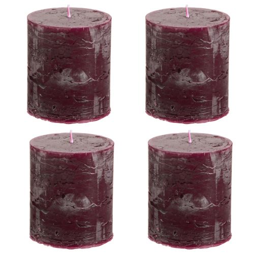 Itens Velas pilar velas bordô cor sólida 70×80mm 4 un