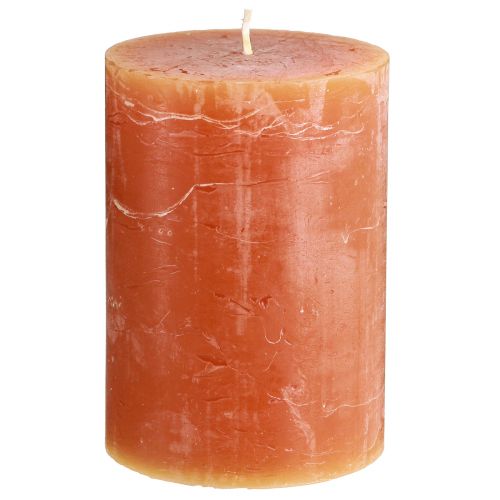 Floristik24 Velas pilar laranja escuro cor sólida Sunset 85×120mm 2 un