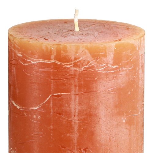 Itens Velas pilar laranja escuro cor sólida Sunset 85×120mm 2 un